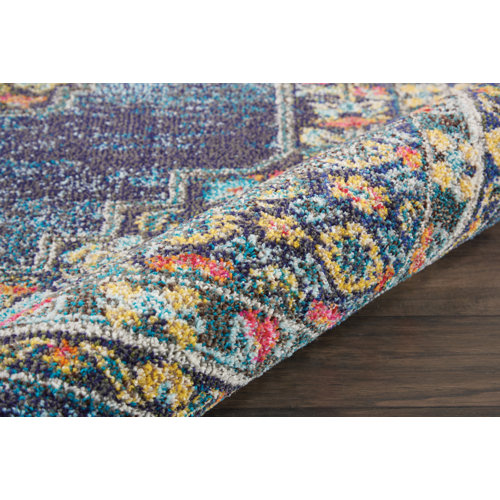 World Menagerie Lundy Oriental Blue Area Rug & Reviews Wayfair